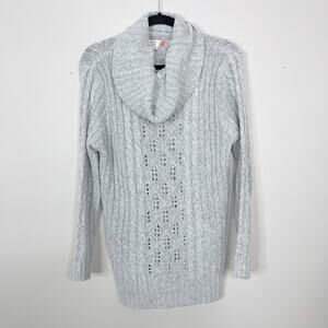 Blossom & Clover Womens XSmall XS Heather Gray Cowl Neck Knit Sweater